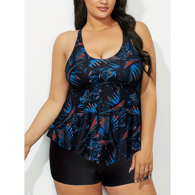 Damen Tankini mit verspieltem Rüschendesign und hohem Taillenslip Echo Archiv