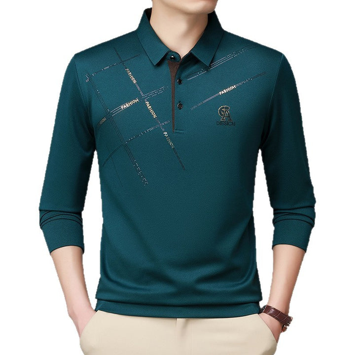 Herren Poloshirt mit stylischem Grafikdruck und hochwertigem Funktionsmaterial Echoarchiv