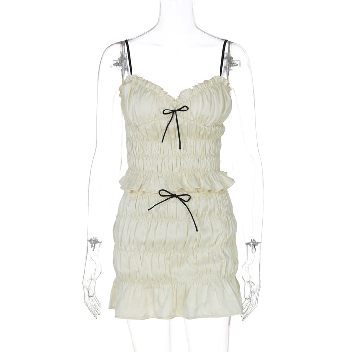 Damen Raffiniertes Mini-Kleid mit Rüschendetails und verstellbaren Trägern Echo Archiv