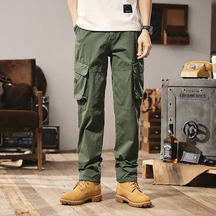 Herren Robuste Utility-Cargo-Hose mit Mehrfachtaschen, verstärkten Kniepaneelen und geradem Bein Echo Archiv
