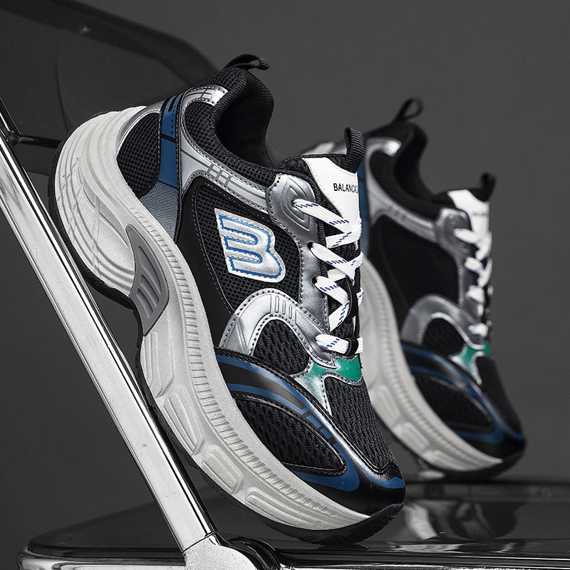 Unisex Voluminöse Mesh-Runner mit atmungsaktivem Obermaterial und stoßdämpfender Plateausohle Echoarchiv