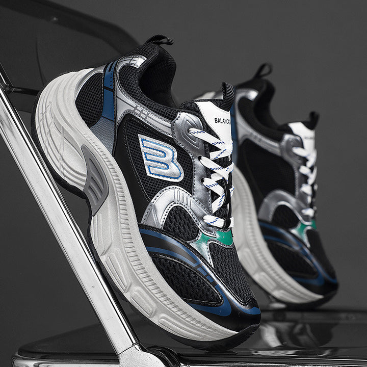 Unisex Voluminöse Mesh-Runner mit atmungsaktivem Obermaterial und stoßdämpfender Plateausohle Echoarchiv