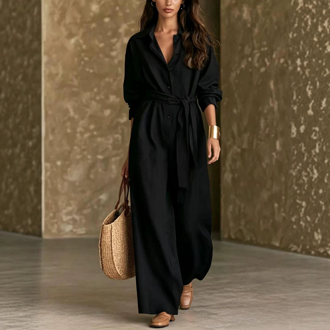 Damen Elegantes Hemdkleid mit Taillengürtel Echo Archiv
