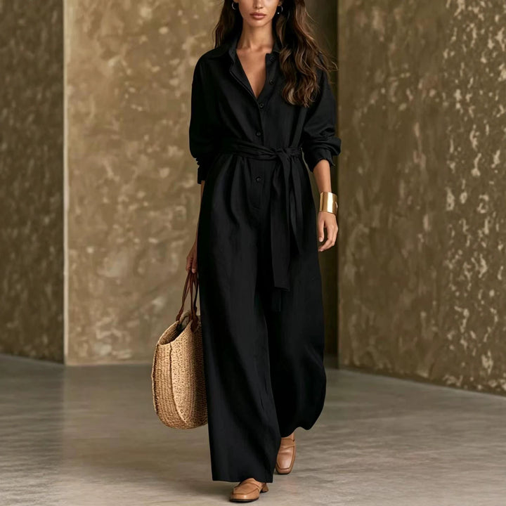 Damen Elegantes Hemdkleid mit Taillengürtel Echo Archiv