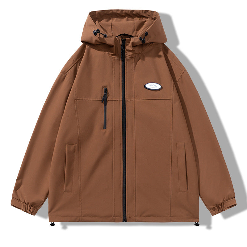 Herren Wetterfeste Jacke mit verstellbarer Kapuze Echoarchiv