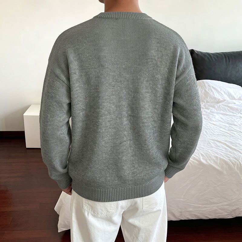 Damen Relaxed-Strickpullover mit Stern-Intarsie, Rundhalsausschnitt & lässigem Sitz Echoarchiv