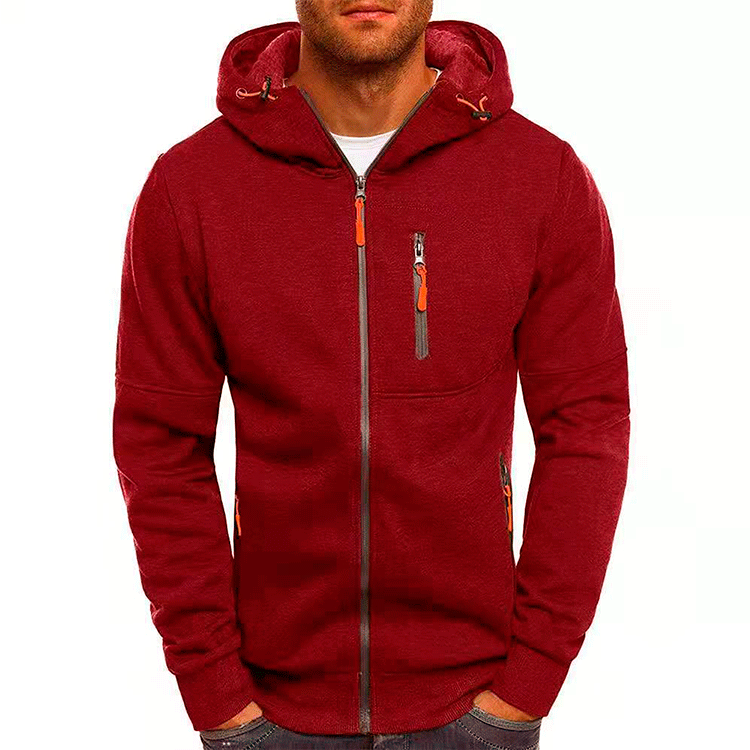 Herren Funktionsjacke mit praktischen Reißverschlusstaschen und verstellbarem Kapuzenrand Echoarchiv