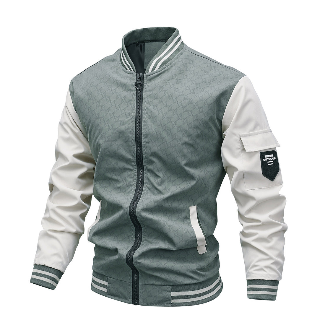 Herren Modische Bomberjacke mit Stehkragen Echo Archiv