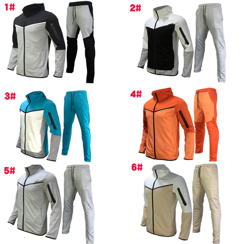 Herren sportliches Hoodie-Set mit atmungsaktiven Eigenschaften und modernen Kontrastdetails Echoarchiv