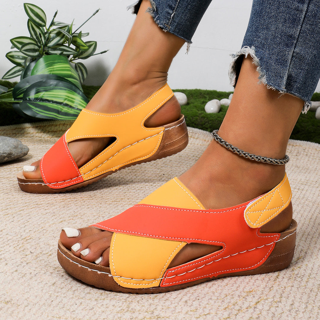 Damen Bequeme orthopädische Sandalen mit verstellbarem Fersenriemen – Sorelia