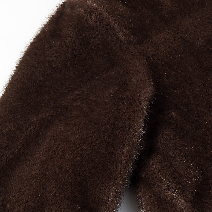 Damen Oversize Teddy-Fleece-Pullover mit halbem Reißverschluss und großer Klappentasche Echo Archiv