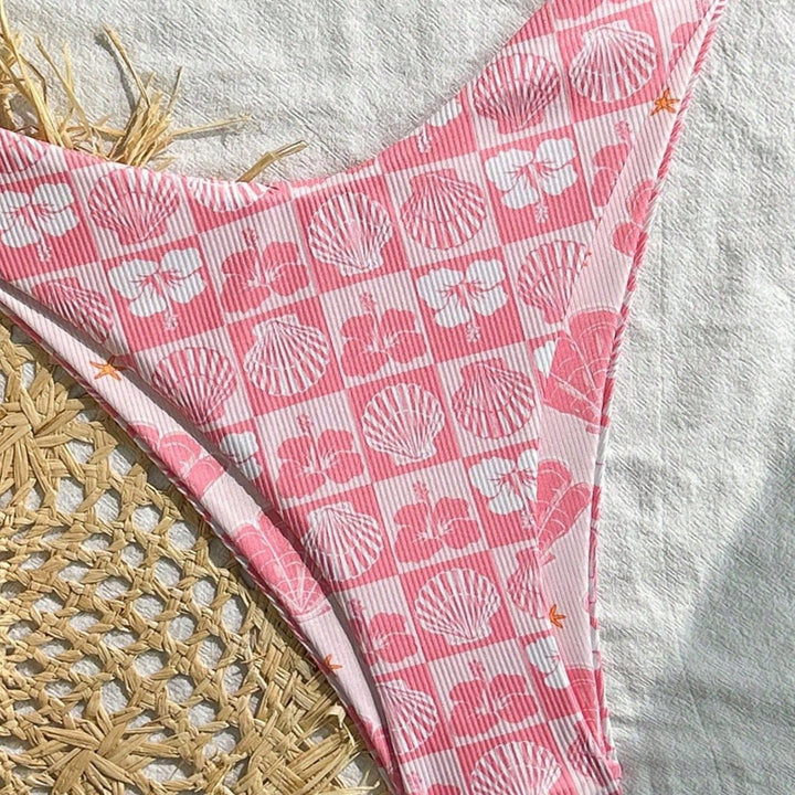 Damen Triangel-Bikini mit maritimen Muschelmuster Echo Archiv