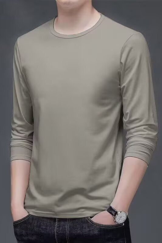 Herren Langarmshirt mit eleganter Textur Echoarchiv