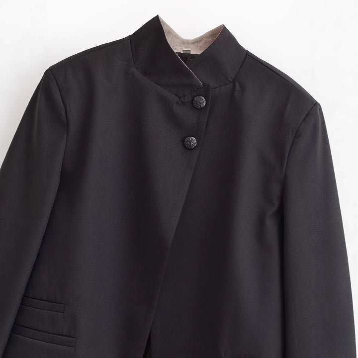 Damen Kurzblazer mit Stehkragen und asymmetrischer Knopfleiste Echo Archiv