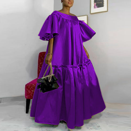 Damen Fließendes Maxikleid mit voluminösen Ärmeln Echo Archiv