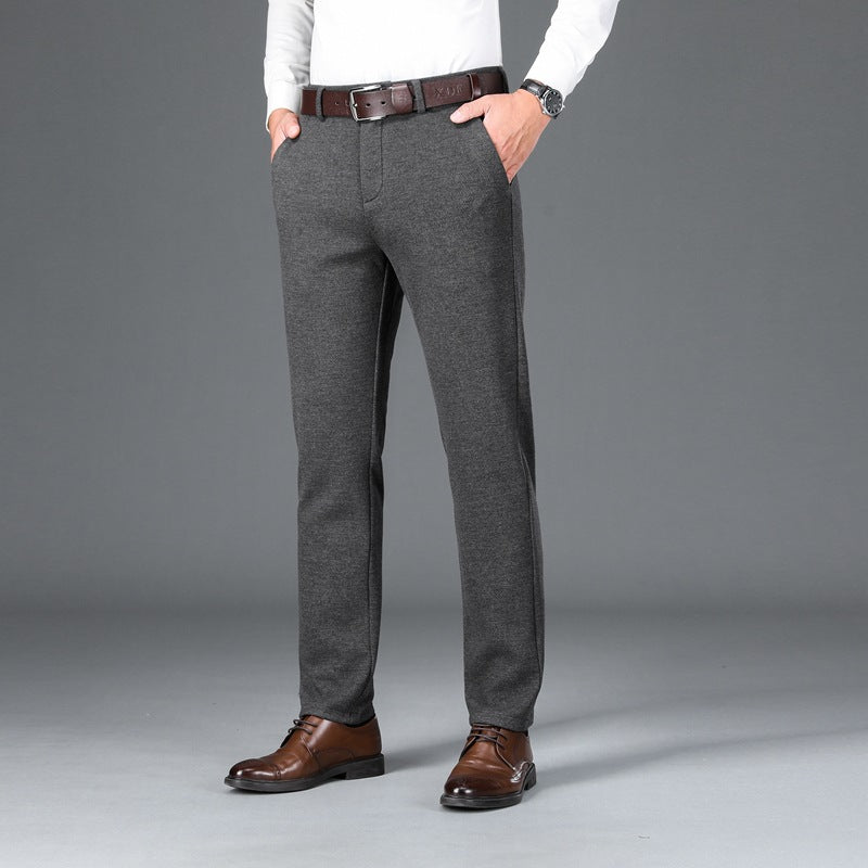 Herren Elegante Stretch-Wolloptik-Hose mit geradem Schnitt und elastischem Bund Echo Archiv