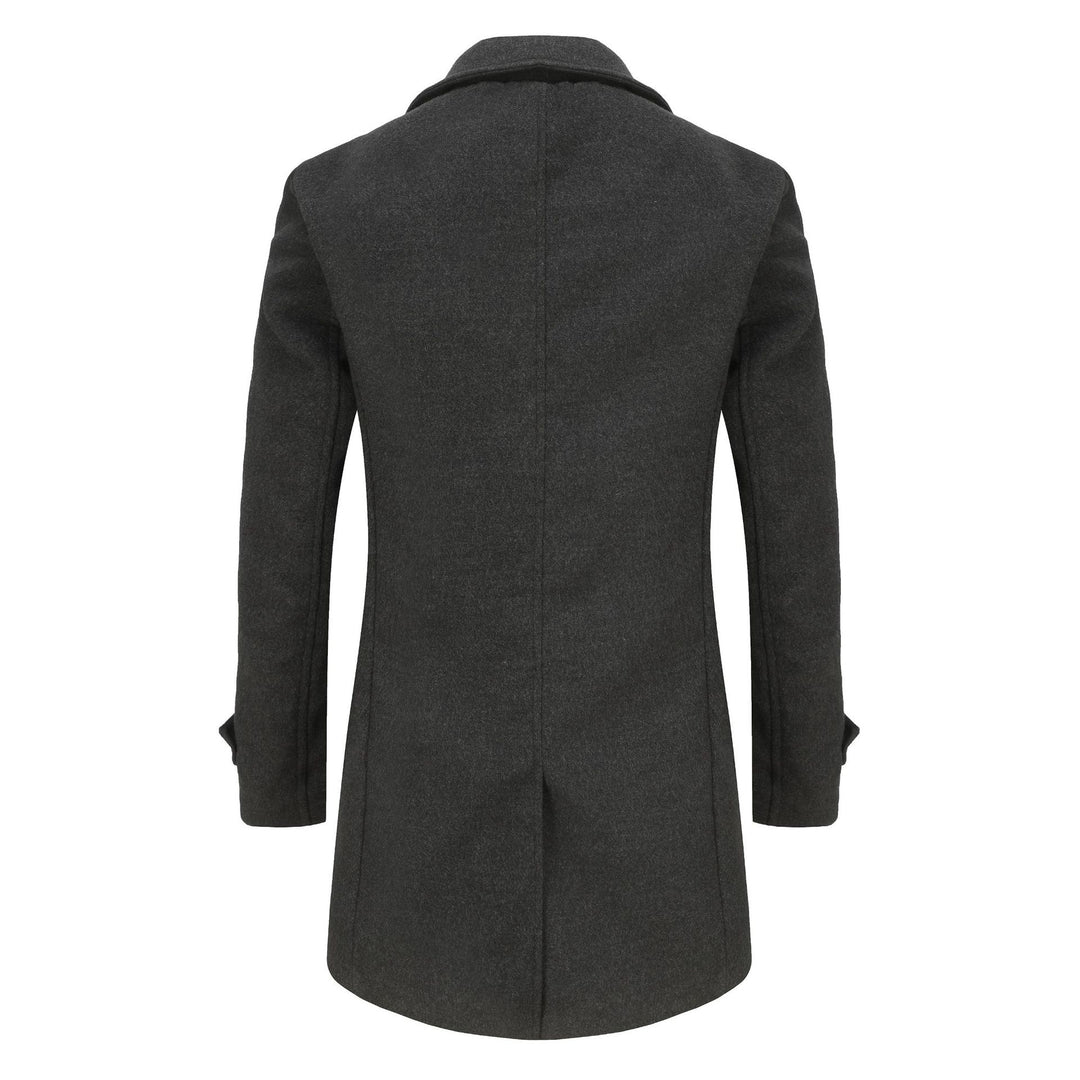 Herren stilvoller und eleganter Übercoat mit doppelter Knopfreihe Echoarchiv