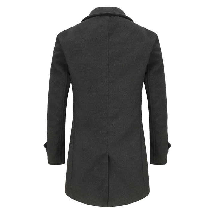 Herren stilvoller und eleganter Übercoat mit doppelter Knopfreihe Echoarchiv
