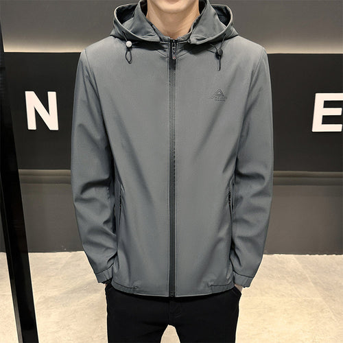 Herren leichte Funktionsjacke mit verstellbarer Kapuze Echoarchiv