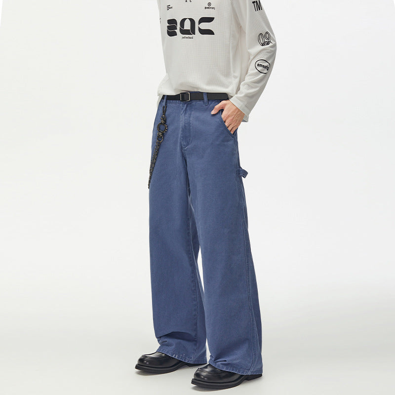 Herren Weite Utility-Denimhose mit Karabinerkette und Hammerschlaufe Echo Archiv