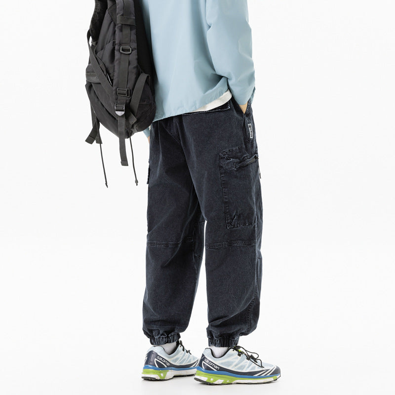 Herren Utility-Cargo-Jogger mit Gummibund, Mehrfachtaschen und Kordelzug Echo Archiv