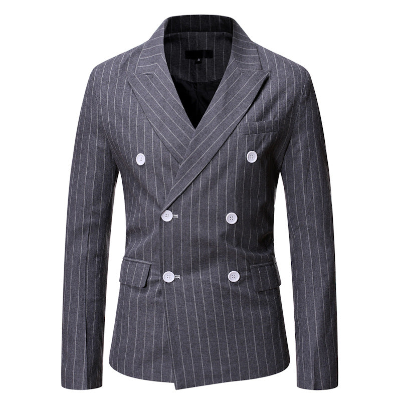 Herren elegante Doppelreiherjacke mit Nadelstreifen Echoarchiv