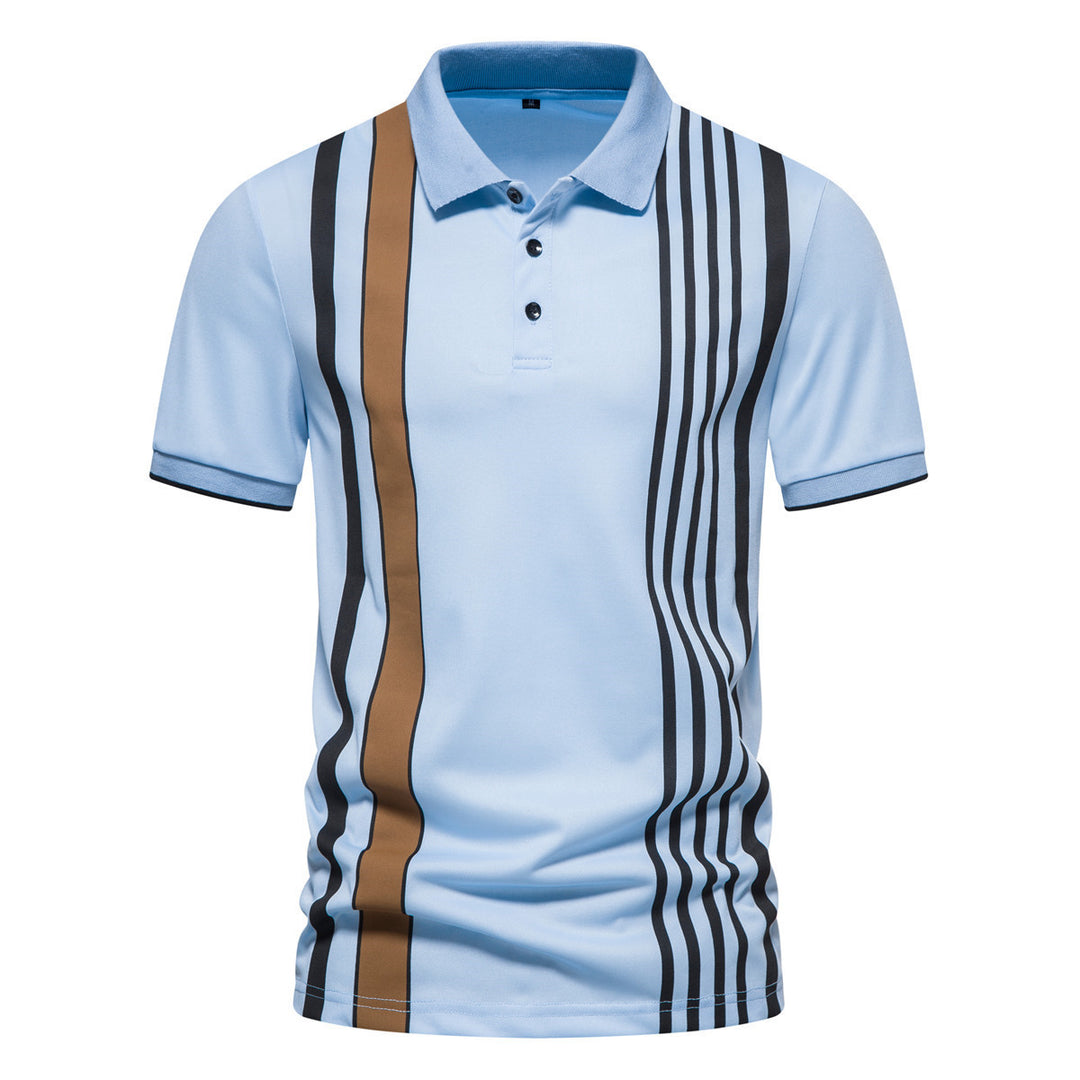 Herren Poloshirt mit modernen Streifen und atmungsaktiven Eigenschaften Echoarchiv