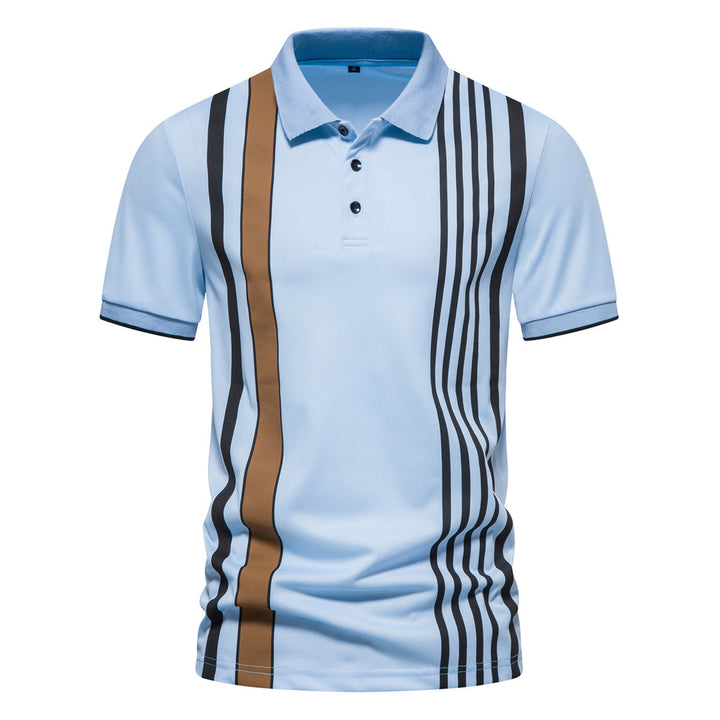 Herren Poloshirt mit modernen Streifen und atmungsaktiven Eigenschaften Echoarchiv