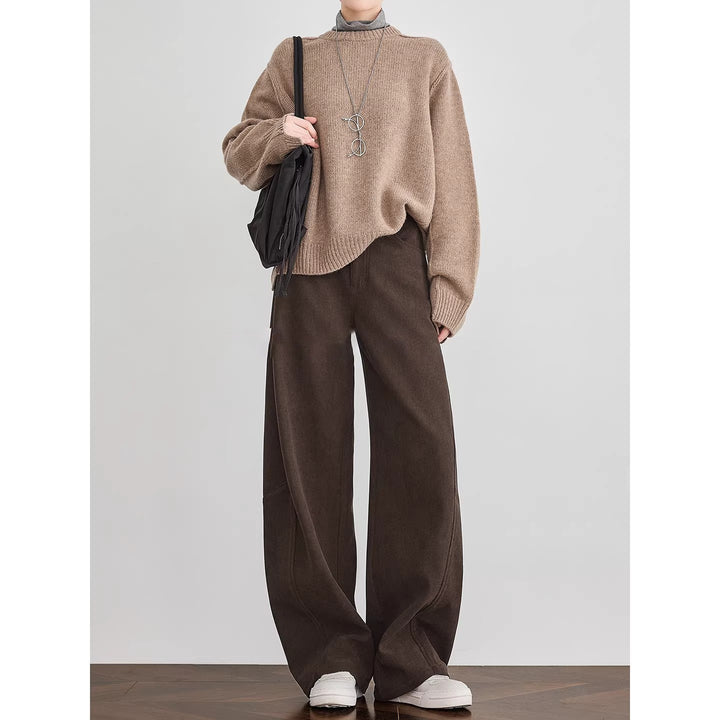 Damen Weite Cordhose mit hoher Taille, Bundfalte und Palazzoschnitt Echo Archiv