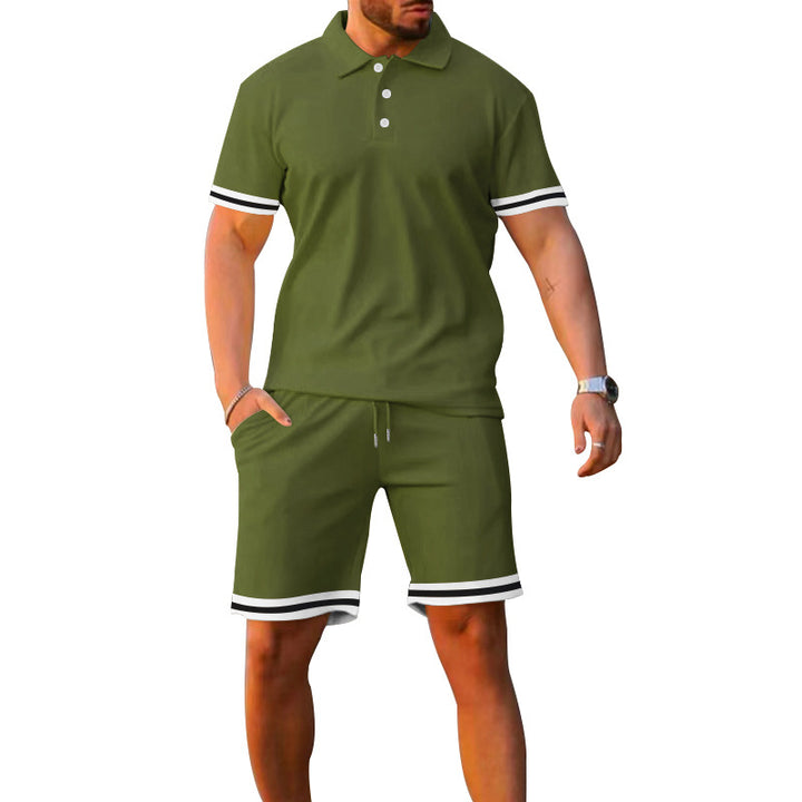Herren Sommer-Polo und Shorts Set aus atmungsaktivem Material mit sportlichem Design Echoarchiv