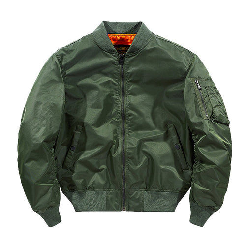 Herren  leichte MA-1 Flugbomberjacke im Stil mit Taschenutilityfach und gerippten Abschlüssen Echo Archiv