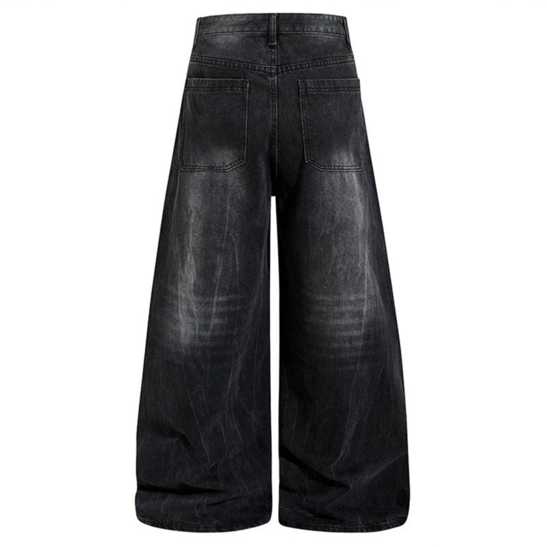 Damen High‑Waist weite Denim‑Culotte mit Metallnieten und Balloon‑Silhouette Echoarchiv