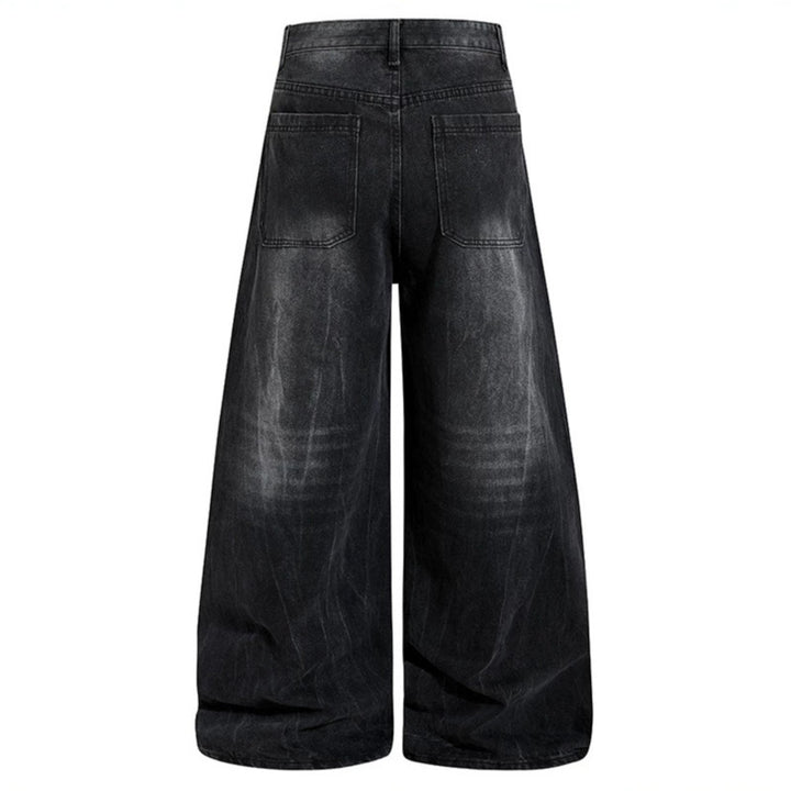 Damen High‑Waist weite Denim‑Culotte mit Metallnieten und Balloon‑Silhouette Echoarchiv