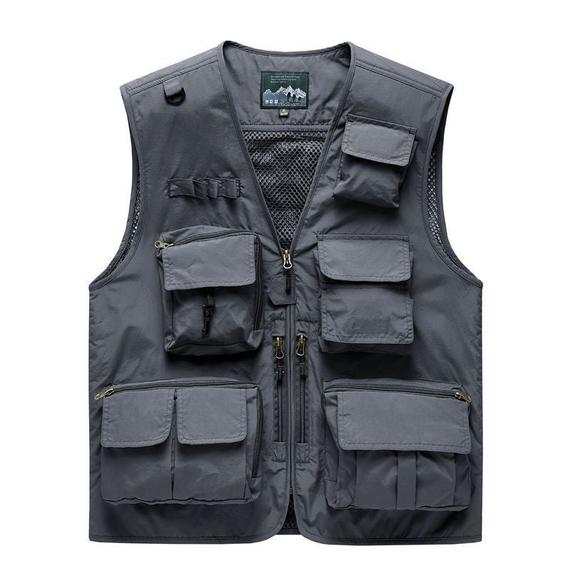 Unisex Multifunktionale Utility‑Weste mit Mesh‑Rücken und vielfachen Taschen Echo Archiv