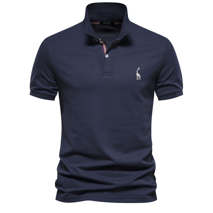 Herren klassisches Poloshirt aus atmungsaktiver Baumwolle mit modischem Kragen Echoarchiv