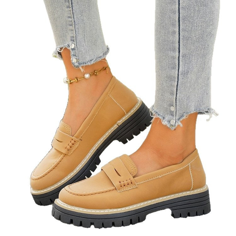 Damen Klassische Loafer mit robuster Profilsohle und gepolstertem Komfortfußbett – Lioré