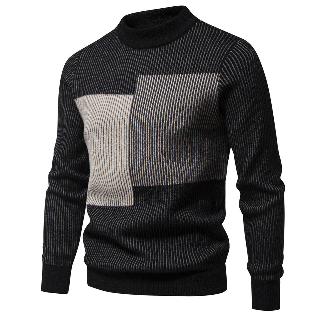 Herren hochwertiger Rollkragenpullover mit strukturiertem Design Echoarchiv