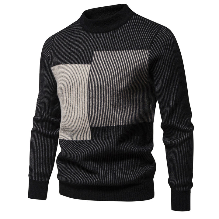 Herren hochwertiger Rollkragenpullover mit strukturiertem Design Echoarchiv