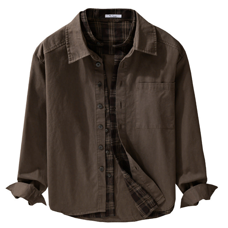 Herren Overshirt-Jacke mit karierter Thermofütterung Echoarchiv