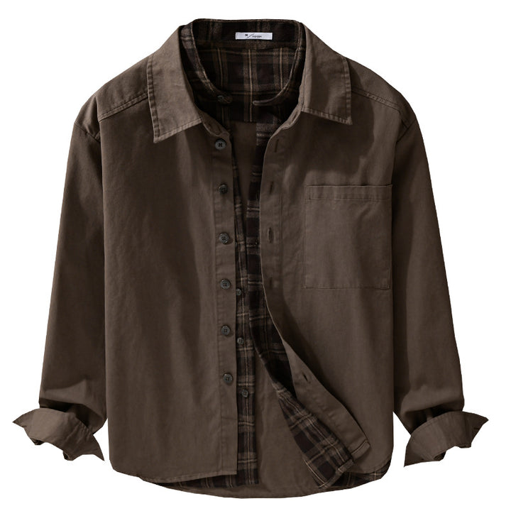Herren Overshirt-Jacke mit karierter Thermofütterung Echoarchiv