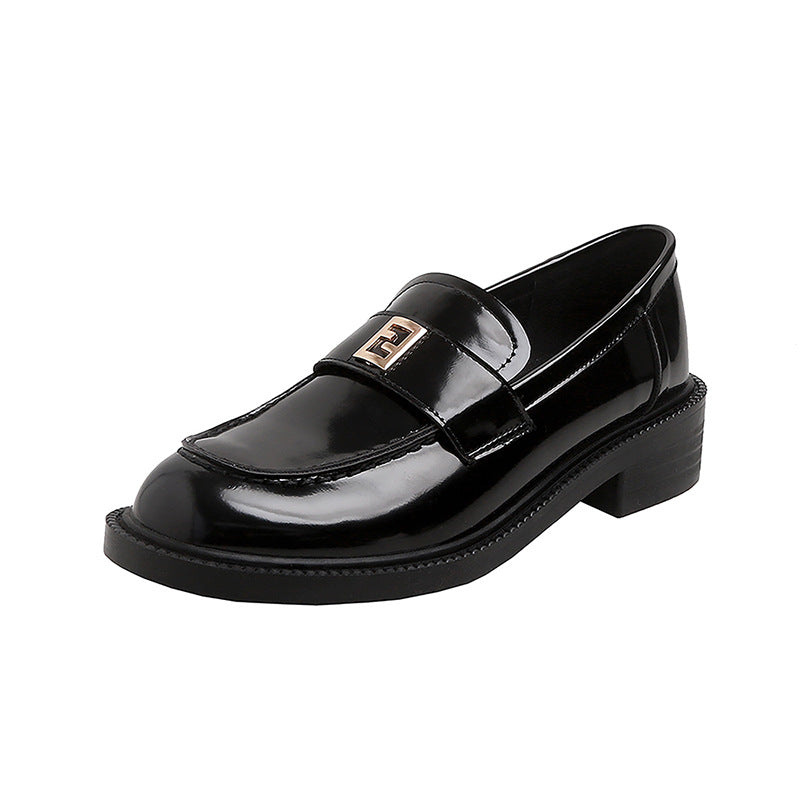 Damen Patent-Loafer im Penny-Design mit sculpted Blockabsatz Echo Archiv