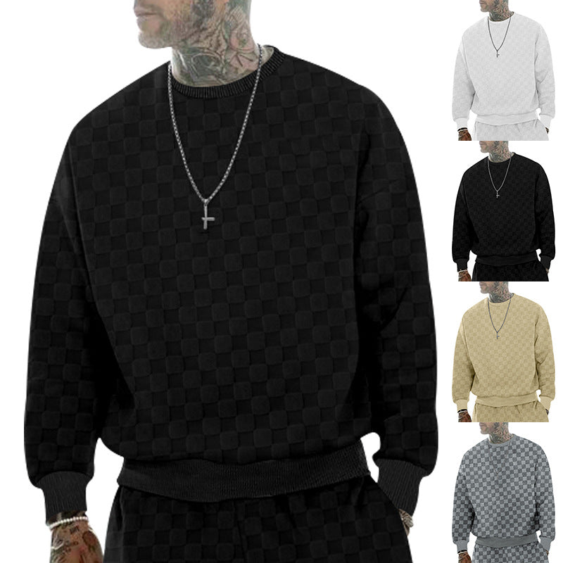 Herren lässiger oversized Sweatshirt mit strukturiertem Design Echoarchiv