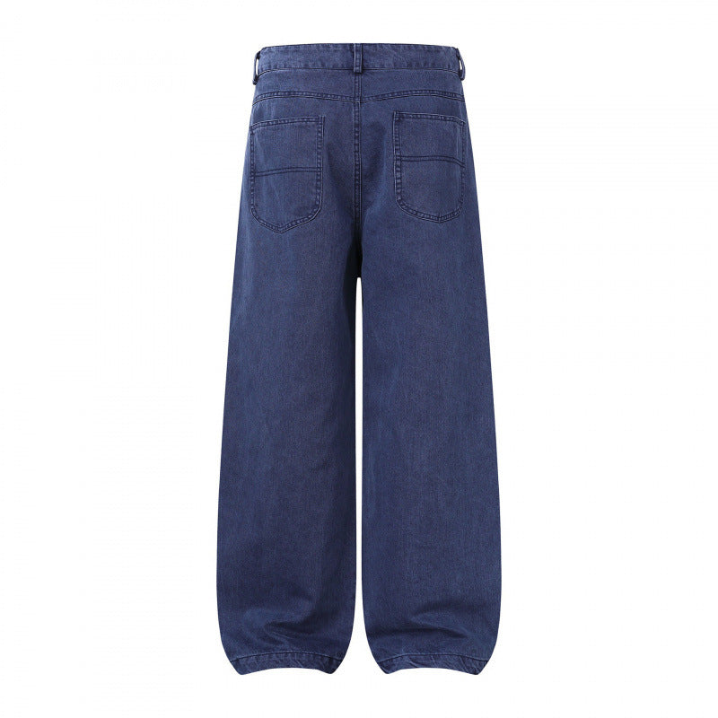 Damen Weite Highwaist Balloon-Jeanshose aus robustem Denim mit elastischem Knöchelsaum Echo Archiv