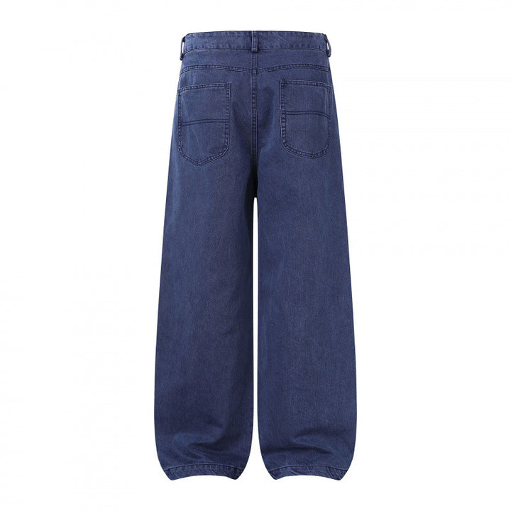Damen Weite Highwaist Balloon-Jeanshose aus robustem Denim mit elastischem Knöchelsaum Echo Archiv