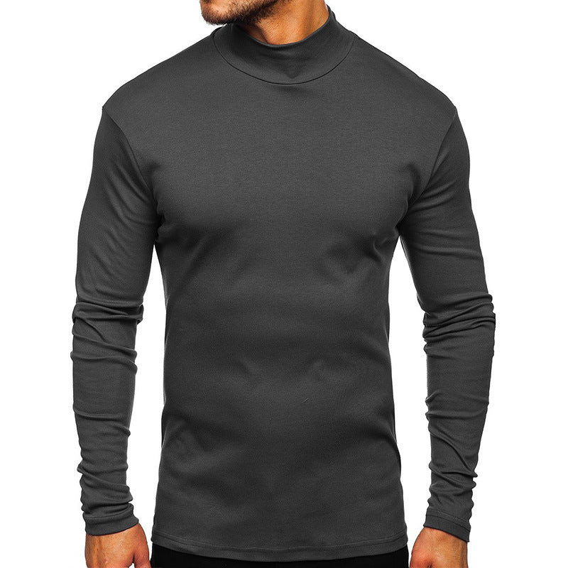 Herren Langarmshirt mit Stehkragen aus hochwertigem Material – Arvello