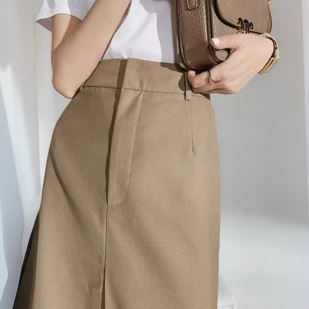 Damen Eleganter Midirock mit hohem Bund Echoarchiv