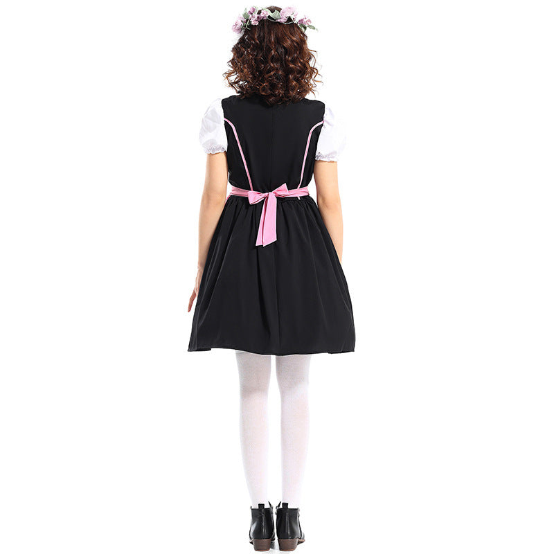 Damen nan traditionelles Dirndlkleid mit dekorativer Schnürung und abnehmbarer Schürze Echo Archiv