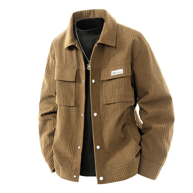 Herren Weiche Cordjacke mit Fleece-Futter Echo Archiv