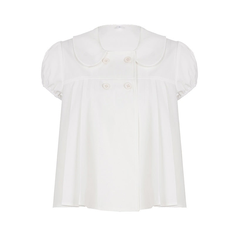 Damen Bluse mit raffinierter Knopfleiste und verspielten Puffärmeln Echo Archiv