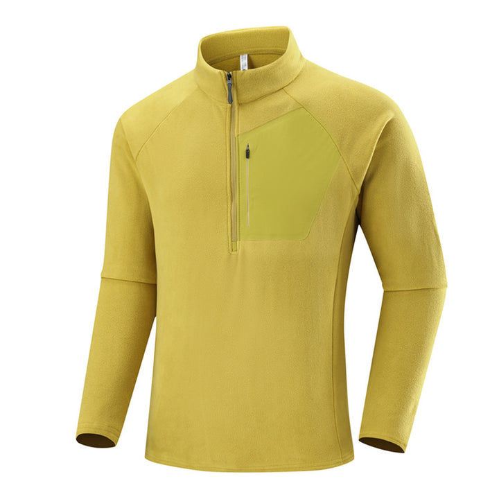 Herren Leichter Performance-Fleecepullover mit Viertel-Reißverschluss und Brusttasche Echo Archiv